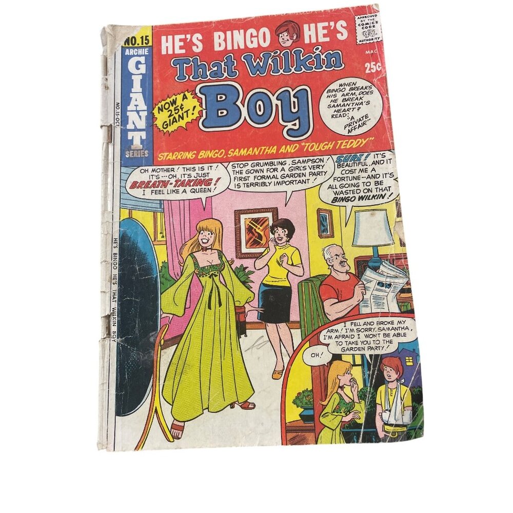 Archie Giant Series Hes Bingo Hes That Wilkin Boy #15 Oct 1971 Bagged Boarded